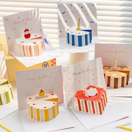 3D Birthday Cake Pop-Up Cards